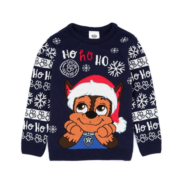 Pat' Patrouille Chandail de Noël Bleu pour Garçons