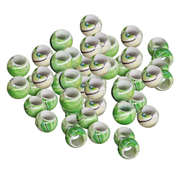50 Piezas Anillos de Pelo Trenzado Sunnimix Verde