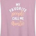 thumbnail image 3 of Instant Message - My Favorite People Call Me Auntie - Women's Racerback Tank Top, 3 of 6