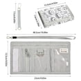thumbnail image 3 of JIALIOU Nylon Trifold Card Wallet with ID Window Zipper Pocket for Men Women Teen Pizza Burger Fruit Line, 3 of 7
