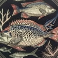 thumbnail image 6 of Orinice Fish Round Table Cover Stain Resistant Washable Indoor Outdoor Tablecloth Kitchen Dining Wedding Parties Picnic Camping 100% Polyester Fiber 54-58, 6 of 8