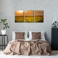 thumbnail image 3 of 3 Pieces Framed Wall Art Decorations Scenery of Golden Rice Fields at Sunrise Painting Print on Canvas Farm Landscape Wall Art for Home Office Decor Modern Artwork Ready to Hang - 12" x 16" x 3, 3 of 6