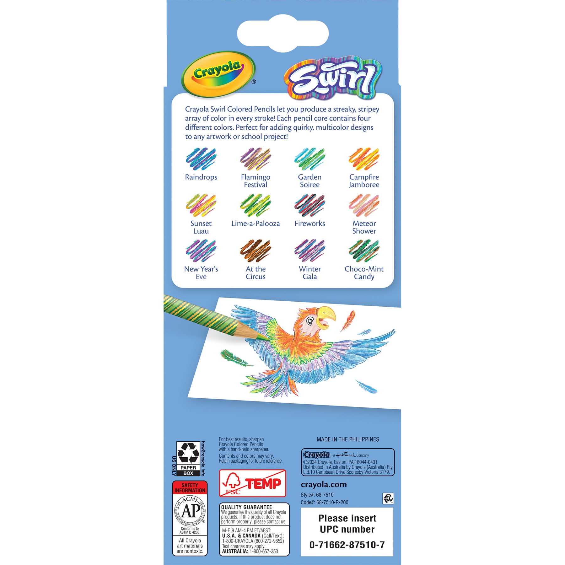 Crayola SWIRL Colored Pencils, 12 Per Pack, 12 Packs