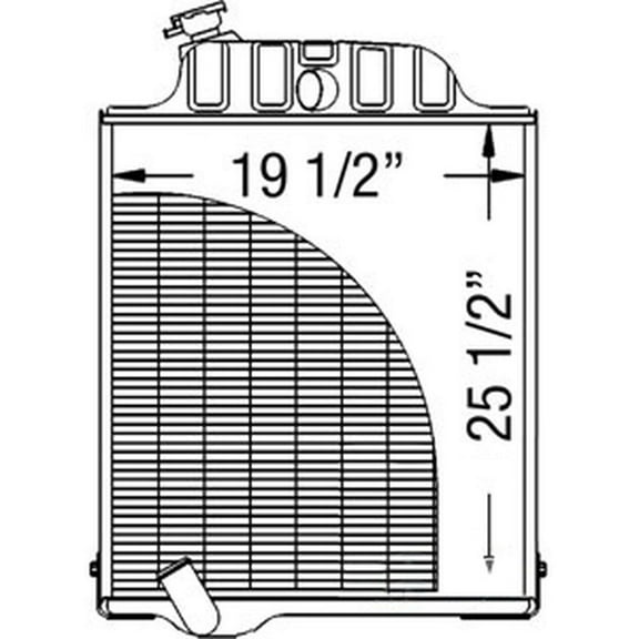 RAParts New Radiator Replacement Fits John Deere AR61883 Fits 4230