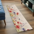 thumbnail image 4 of Spring Floral Large Area Rugs for Bedroom Living Room, Soft Non Slip Carpet Bedside Rug, Colorful Summer Botanical Flowers Vintage Rectangular Floor Cover Kitchen Accent Rug 2'x6' for Office, 4 of 9