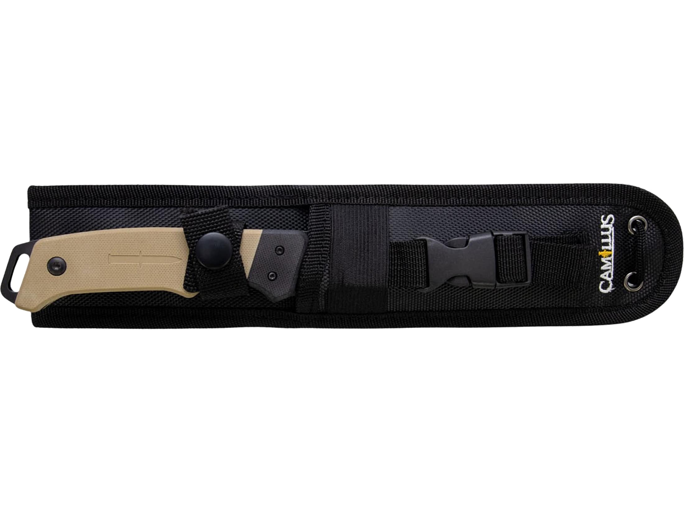 Camillus M26 Fixed Blade Knife 5" Drop Point 3Cr13 Black Blade G-10 Handle Faded Dark Earth (FDE)