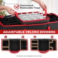 thumbnail image 4 of Ayieyill Premium Christmas Ornament Storage Container with Dividers, Fits Up to 73 Ornaments, 600D Tear Black, 4 of 8