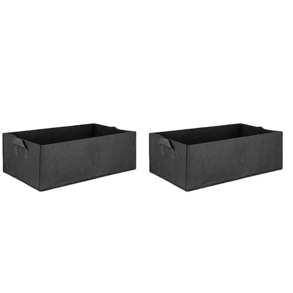 1-3PC Rectangle Grow Bags with Handles Non Woven Fabric Raised Garden Bed Long Breathable Planting Container Potato Tomato Vegetable Planter Pots for Flowers