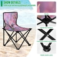 thumbnail image 4 of 600D Oxford Camping Chair Portable Foldable Chair Supports 220 lbs for Picnic, Fishing, Backpacking Beautiful Pink Hummingbird, 4 of 8