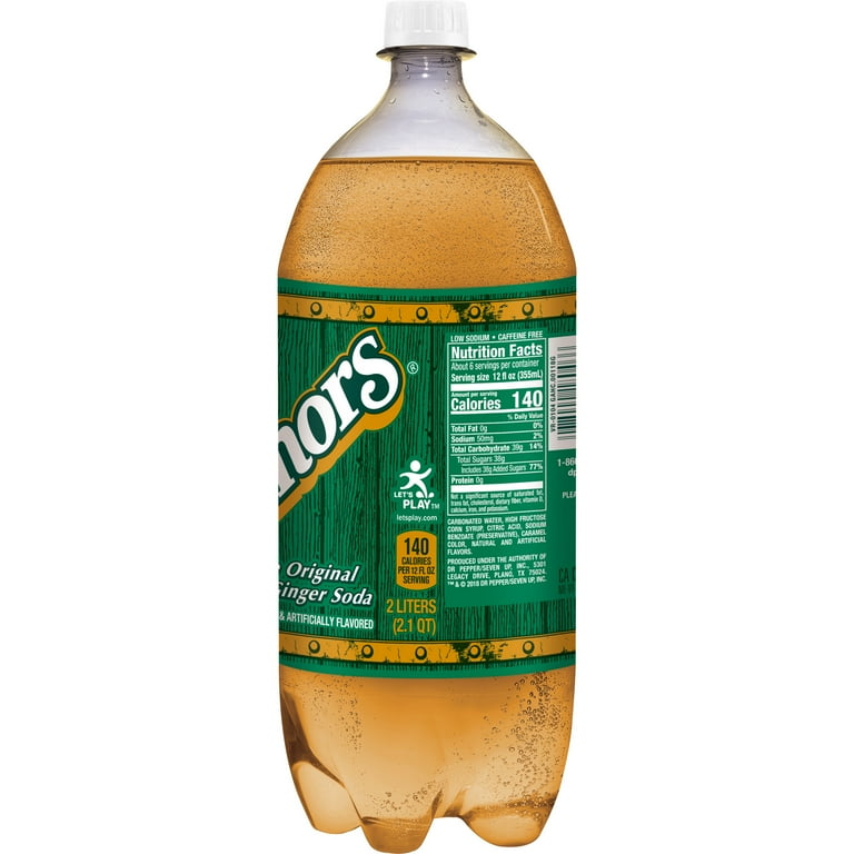 Vernors Caffeine Free Ginger Ale Soda Bottle 2L Oldest U.S. Ginger