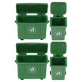 thumbnail image 3 of Durable Plastic Mini Trash Can with Lid for Decor Use Green 4pcs Set Realistic Dollhouse Garbage Bin 1.5 x 1.5 x 2 inches, 3 of 4