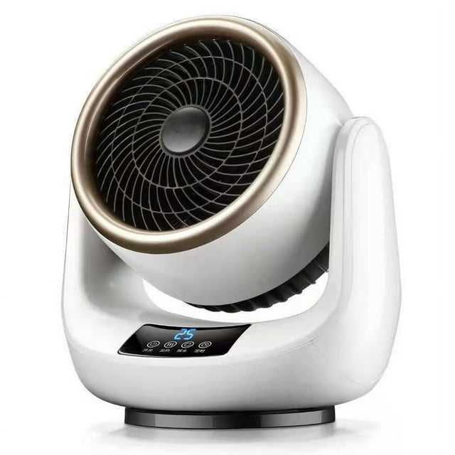 Calentador de escritorio compacto con refrigeración y calefacción, blanco