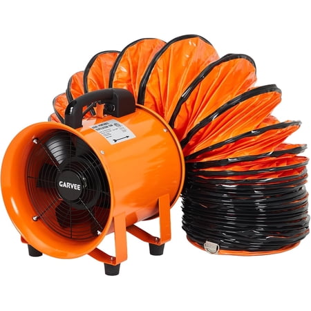 8 In 1100 CFM Utility Blower Fan with 32.8 Ft Duct Hose 195W