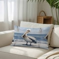 thumbnail image 3 of Coastal Pelican Standard Size Pillow Cover, Pillowcase Protectors with Zipper, Breathable Decorative Throw Pillow Case Cover, Modernism Art Oil Painting Birds Pillow Shams for Couch Sofa 20x26Inch, 3 of 8