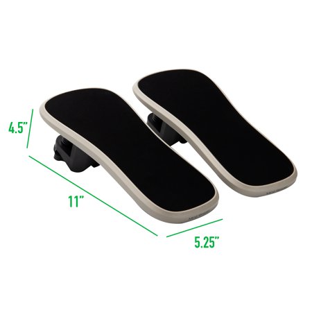 Mind Reader - 2 Pack Wrist Rest Pad Clamps - Gray