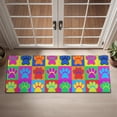 thumbnail image 2 of Colorful Dog Paw Footprint Door Rugs,Washable Non Slip Door Mats Indoor,Decorative Door Mats,Entry Mat Indoor for Entrance,Bedroom,Kitchen,Bathroom,16"x47", 2 of 6