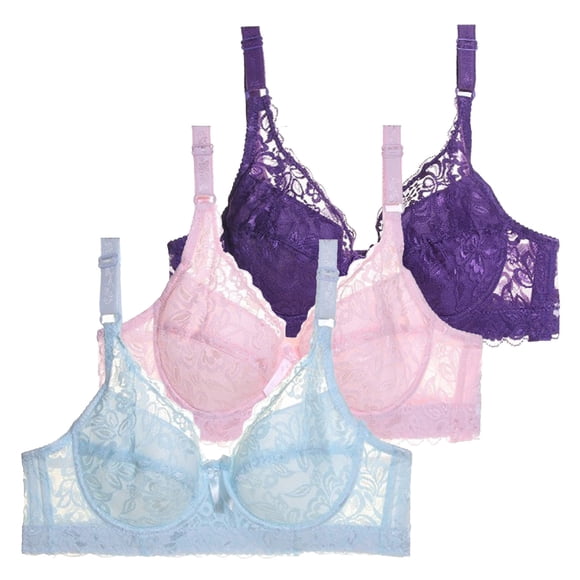 Bra Underwire Push Up set for Women – Pack of 3 Bustier Sports Training Bras Stylish Supportive Everyday Wear 3PCS