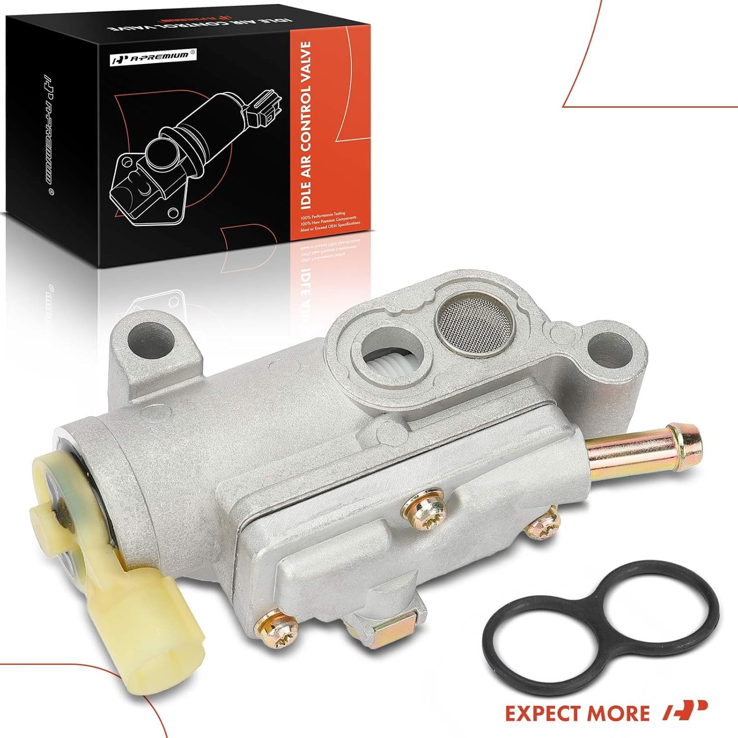 A-Premium Idle Air Control Valve Compatible with Honda Civic 1988-1991, CRX 1988-1991, 1.5L, Replace# 36450PW1G01, 36450PW5A01