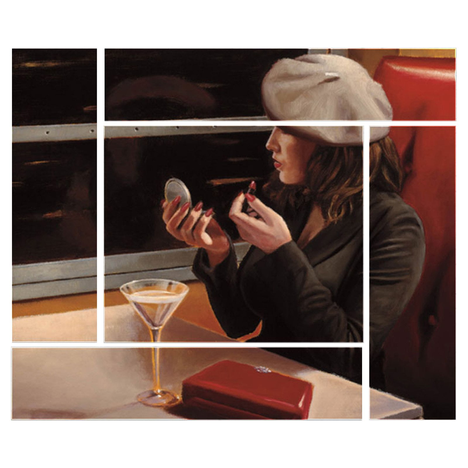 Hashtagdecor Dry Martini Ii Five Panel Print On Wood Wall Art