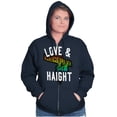 thumbnail image 4 of Iconic Haight Ashbury San Francisco Unisex Fleece Graphic Zip Up Hoodie Brisco Brands 2X, 4 of 5