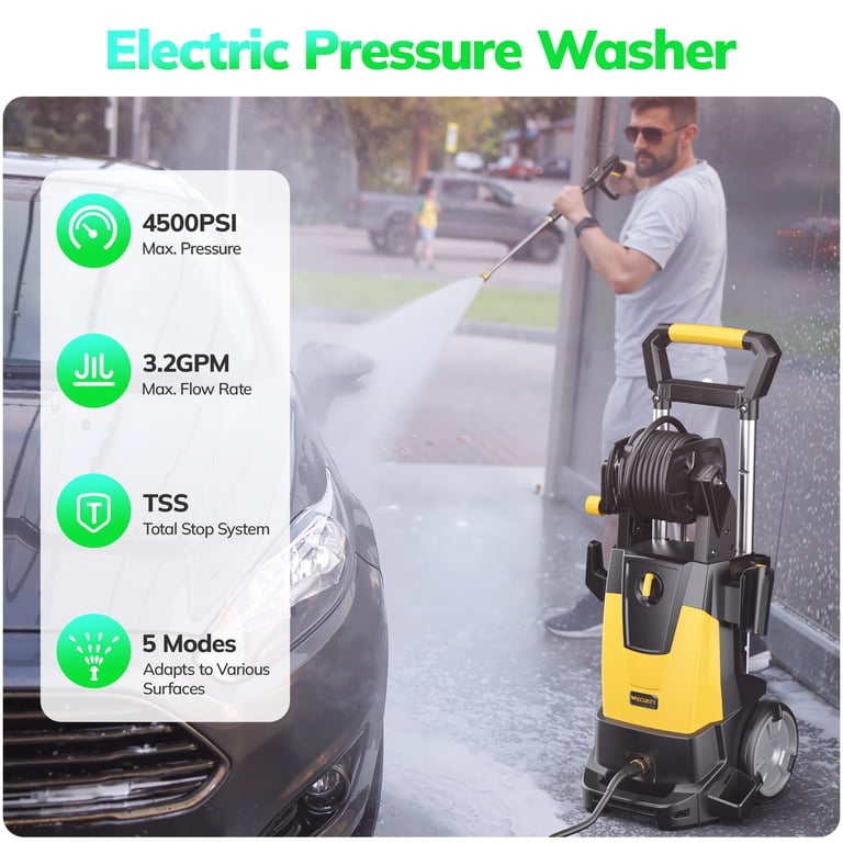 VECUKTY Electric Pressure Washer,4500 PSI Max 3.2 GPM Power Washer