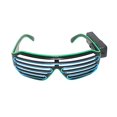 thumbnail image 4 of Sylvtty Light Up Neon Rave Glasses Flashing Shutter Glasses El Wire LED Sunglasses Glowing DJ Costumes for 80s Parties Music Festival, 4 of 7