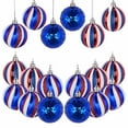 thumbnail image 3 of AZXY 4th of July Decorations,Patriotic Ornaments,Independence Day 6cm 9pcs Box Set Electroplating Hand Drawn Red White Blue Day Decoration Decoration, 3 of 9