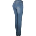 thumbnail image 4 of 2Luver, Women's, 5 Pocket Stretch Skinny Jeans, Light Denim Wash, 11, 4 of 4