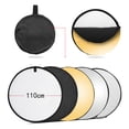 thumbnail image 5 of 110cm/43 Inch Photography Light Reflector 5-in-1(Translucent, Silver, Gold, White, Black) Collapsible Multi-Disc for Studio Outdoor Photography with Carry Bag, 5 of 5