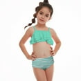 thumbnail image 2 of WOLLED 2 PCS Kids Girls Bikini Swimsuits Outfit Prints Halter Bathing Suit Toddler Summer Beach Swimwear Two Piece for 2-12 Years, 2 of 8