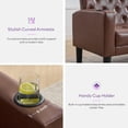 thumbnail image 4 of LAZZO 62" Loveseat Sofa, Tufted Couch with USB Ports and Cupholders for Living Room, Office and Bedroom, Brown, 4 of 8
