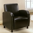 thumbnail image 2 of Monarch Specialties Accent Chair - Dark Brown Leather-Look Fabric, 2 of 3