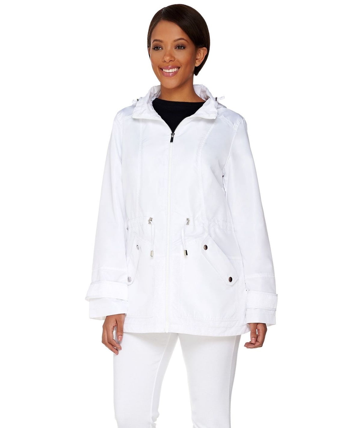 susan graver packable raincoat