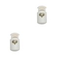 thumbnail image 2 of Sonducket 100 Piezas Tapón de plástico Cordones Ropa deportiva Bloqueo de cordón Topes Solo Doble Agujero Toggle Cordón Blanco 6 2.71.4 Blanco 6 2.7*1.4 2Conjunto, 2 of 6