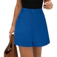 thumbnail image 7 of PRETTYGARDEN Shorts for Women Dressy Summer Elastic High Waisted Wide Leg Business Casual Work Shorts with Pockets, 7 of 7