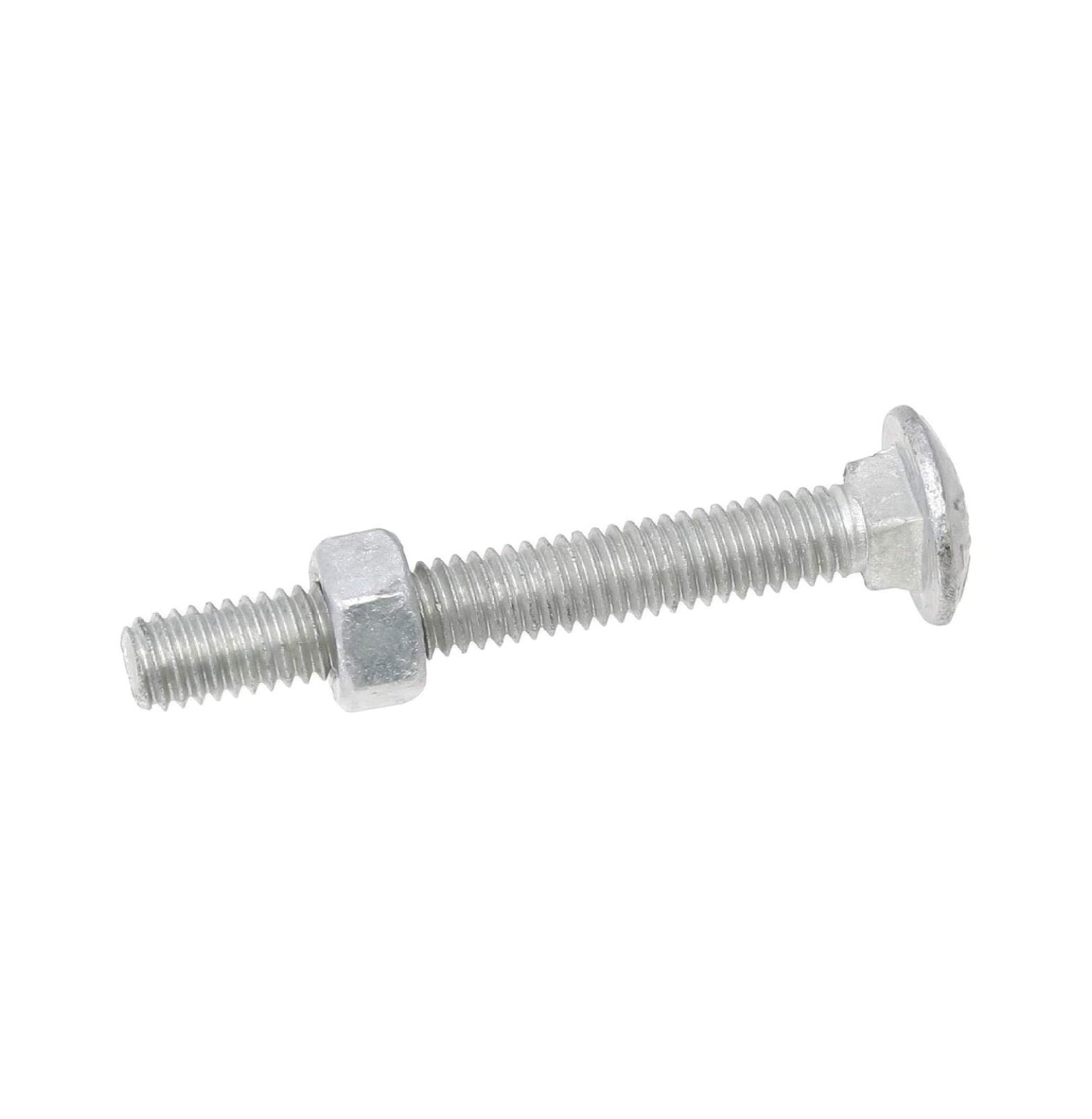 5/16" x 2 1/2" Long Carriage Bolts with Nuts, Galvanized Steel (Set of 25)