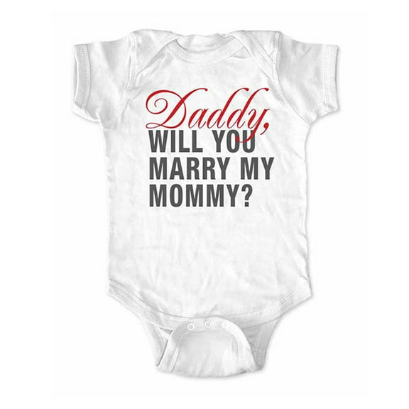 Daddy, will you marry my Mommy? - wallsparks cute & funny Brand - baby one piece bodysuit - Great baby shower gift!