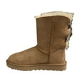 thumbnail image 4 of UGG Women's Winter Boots Shearling Bow II Suede Mid Calf, Black, 8, 4 of 8