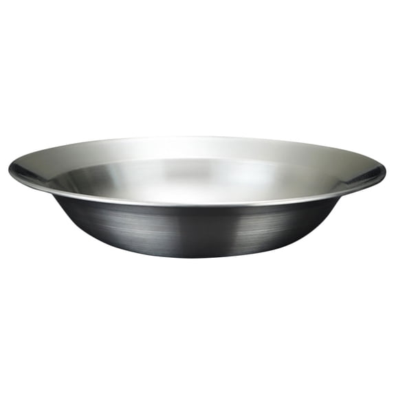 GOOHOCHY Stainless Steel Salad Plate Silver Smooth Edges and Lightweight