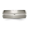 thumbnail image 3 of Chisel Titanium Brushed and Polished 8mm Grooved Band, 3 of 7