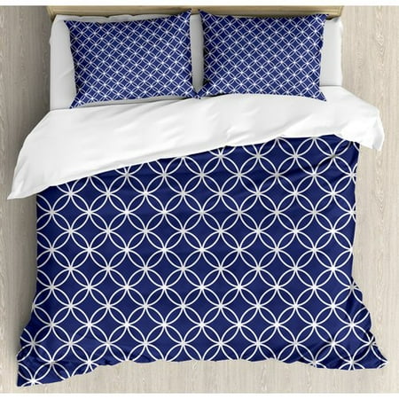 Ambesonne Trellis Inspired Pattern Quatrefoil Circles Moroccan