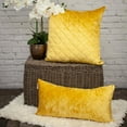 thumbnail image 2 of Parkland Collection Milo Transitional Quilted Yellow Throw Pillow, 2 of 7