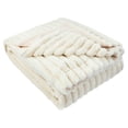 thumbnail image 4 of Mainstays Channel Faux Fur Blanket, Vanilla Dream, Full/Queen, 86 in x 90 in, 4 of 5