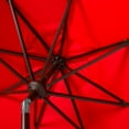 thumbnail image 4 of SAFAVIEH Milan Fringe 11' Market Crank Round Umbrella, Red/White, 4 of 5