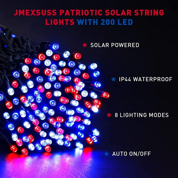 Patriotic 2024 solar lights