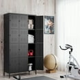 thumbnail image 6 of AUHUP Metal Locker for Employees with lock, Industrial Steel Storage Locker for School Gym Home Office Staff, Black-12 Doors Metal Storage Cabinet, 6 of 10