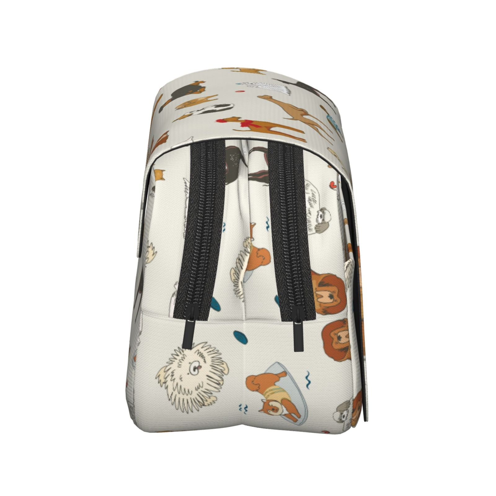 Rateoe Dogs Funny Pets Pattern Double Clamshell Pen Case, Storage Organizer with Two Zipper Compartments– Holds Up to 50 Pencils & Pens