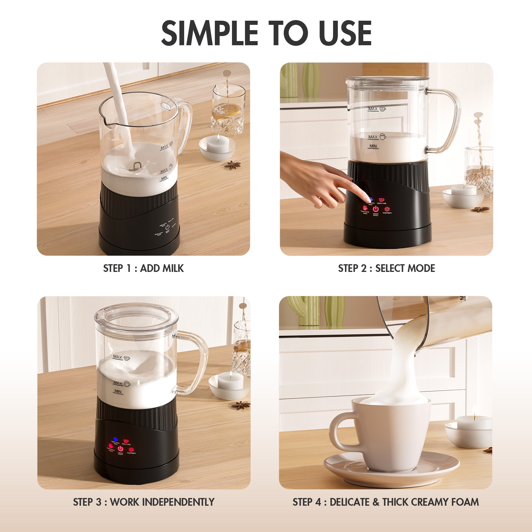 Instant Milk Frother 4-in-1 … curated on LTK
