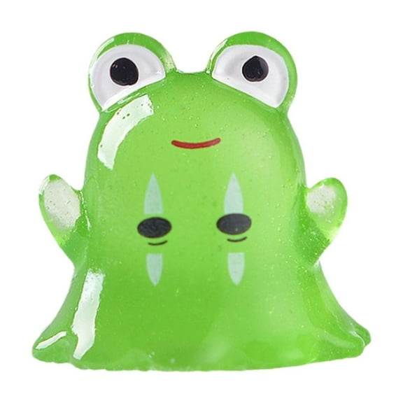 Summercome Halloween Cute Mini Animal Ghosts Decor Glow in the Dark Glowing Luminous Mini Resin Figures for Dollhouse Garden Landscape Party Halloween Decorations Ghost Decor Mini Ghosts, Frog