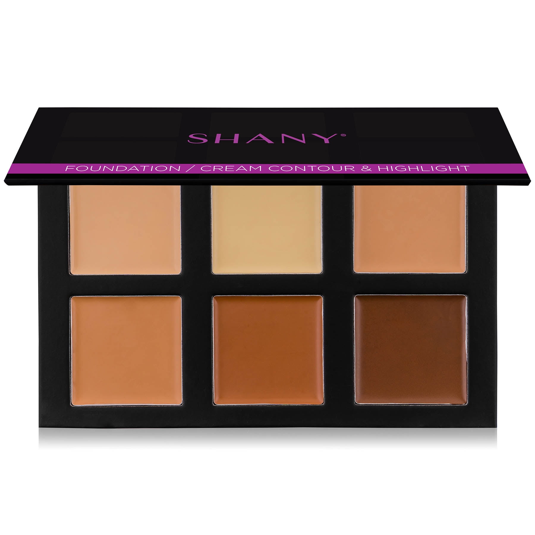 SHANY Foundation/Cream Contour & Highlight Palette with Mirror Layer